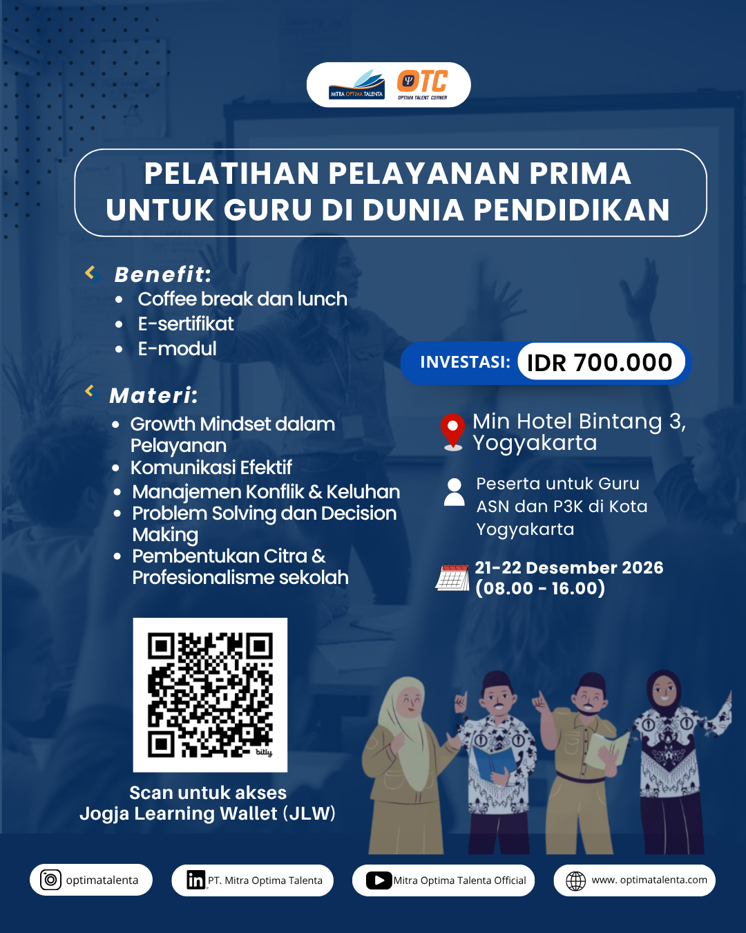 Flyer Pelatihan Pelayanan Prima untuk Guru di dunia Pendidikan