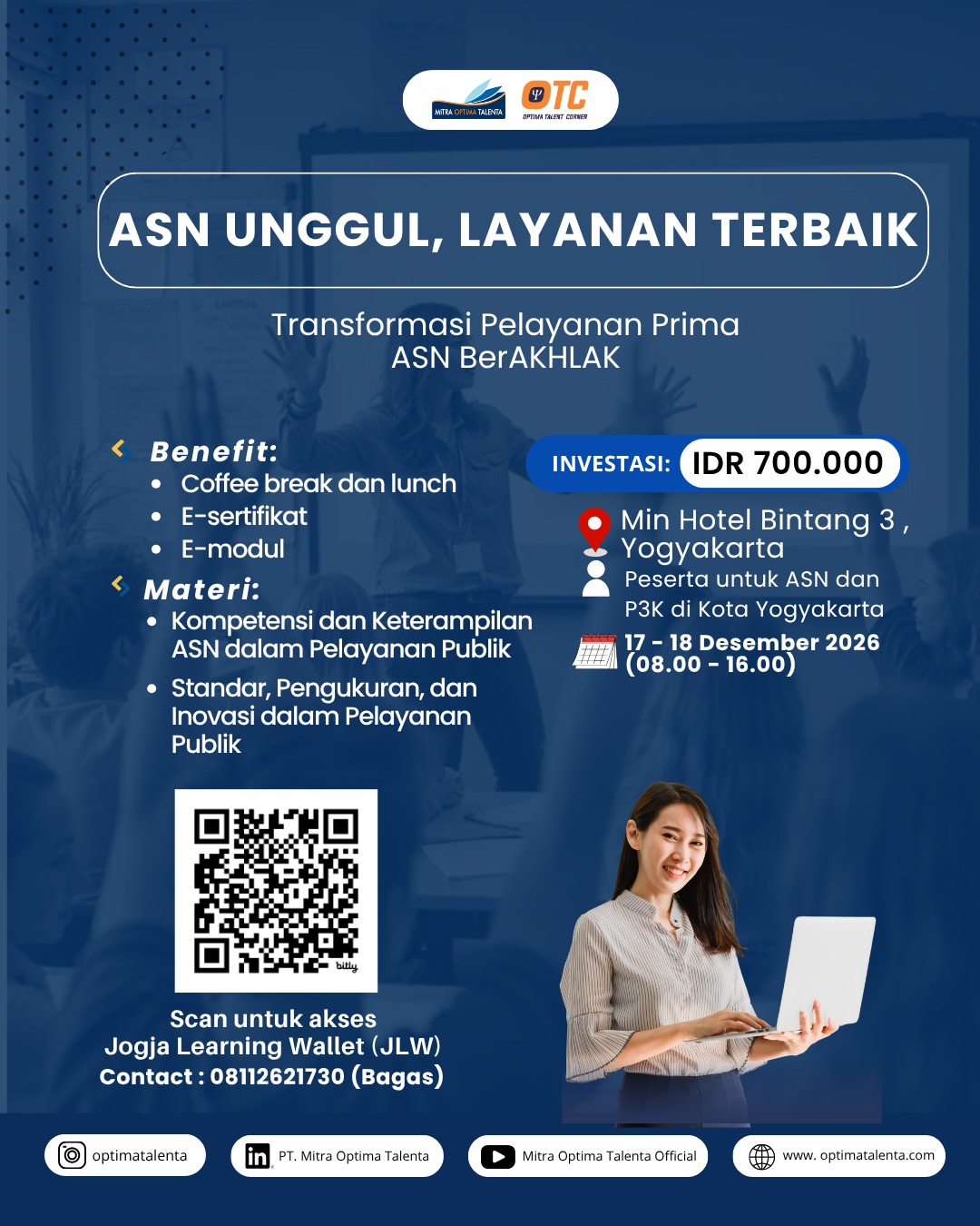 Flyer ASN Unggul, Layanan Terbaik: Transformasi Pelayanan Publik (Service Excellent in Action)